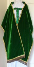 Green Antique Roman High Mass Set of Vestments 8446